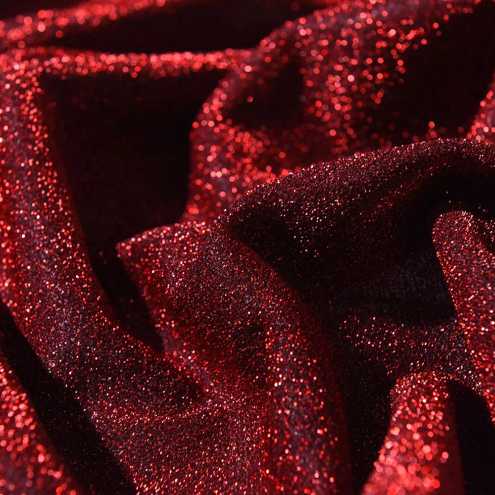 Glitter Knitted Stretch Mesh Fabric Starry Sky Design Wedding Decorative DIY Crafts Skirt Curtain Party Supply Cloth Accessories