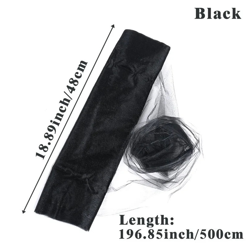 5/10M Sheer Crystal Wedding Tulle Roll Organza Fabric For Wedding Birthday Party Backdrop Decor DIY Wedding Organza Chair Sashes