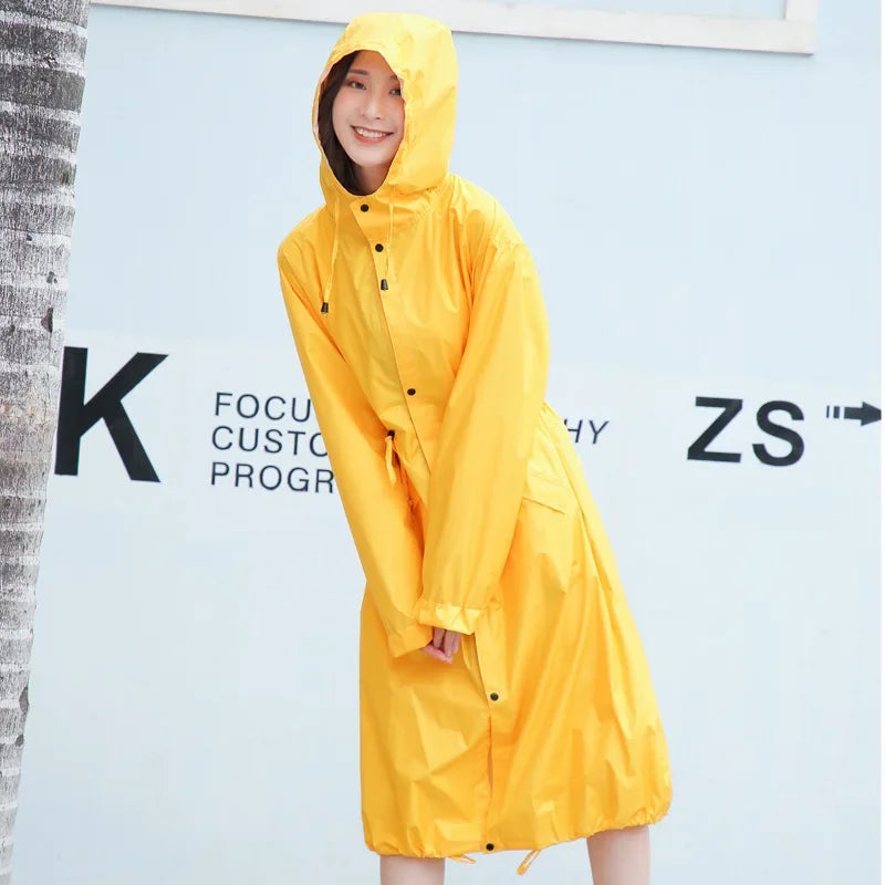 Ponco Badan Ringan Kalis Air untuk Baju Hujan Dewasa Panjang untuk Hiking, Windbreaker untuk Lelaki dan Wanita Versi Jepun dan Korea