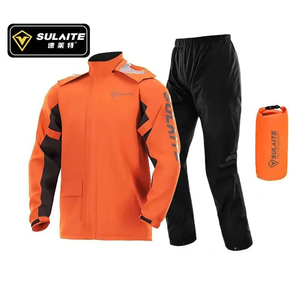 Motorcycle Raincoat Men Women Waterproof Rider Suit Moto Outdoor Rain Coat Jacket Pants Biker Cycling Fishing Climbing Set