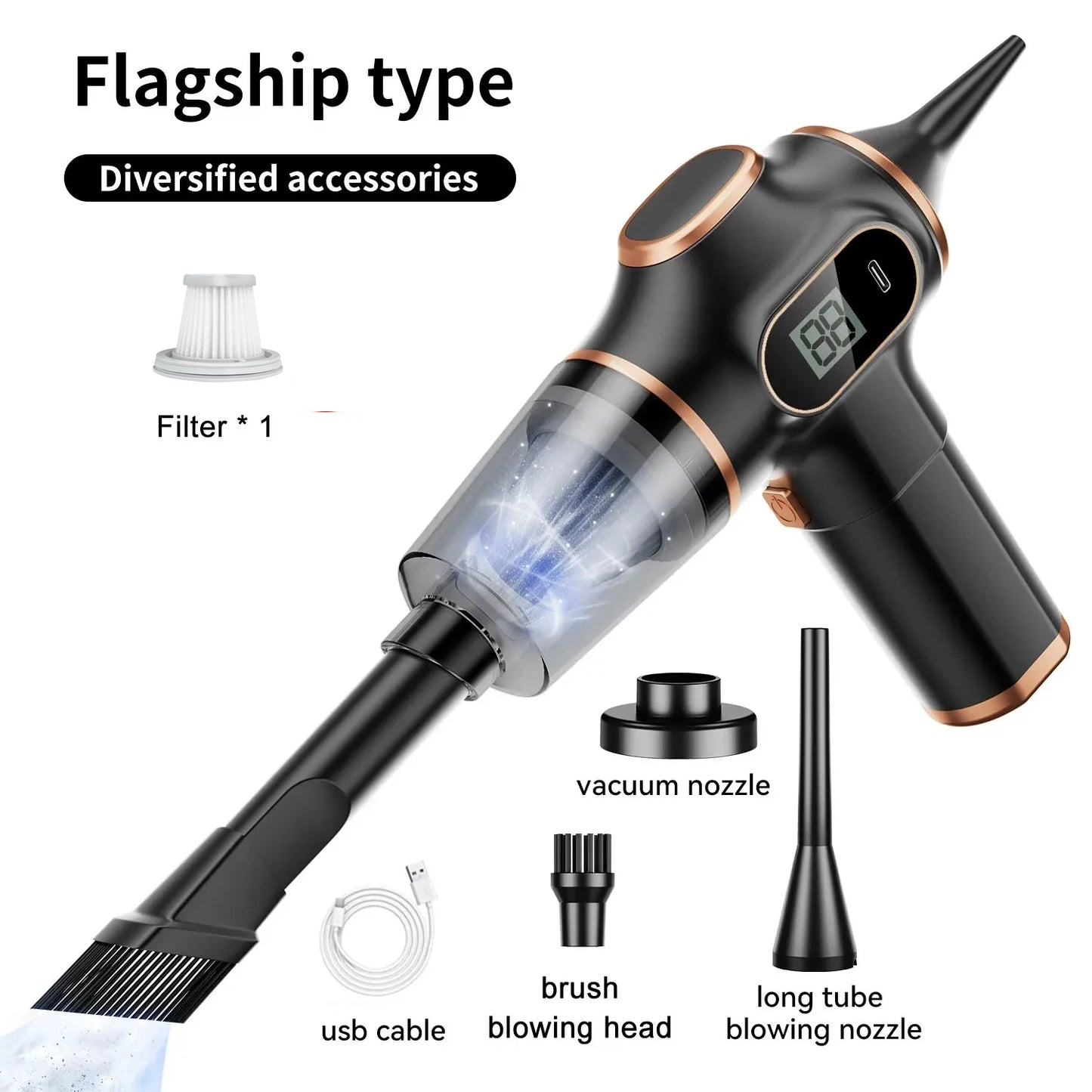 3000mah 5 In1 Vacuum cleaner Portable Car Wireless Vacuum Cleaner Robot Portable Vacuum Cleaner For Home Appliances Car 