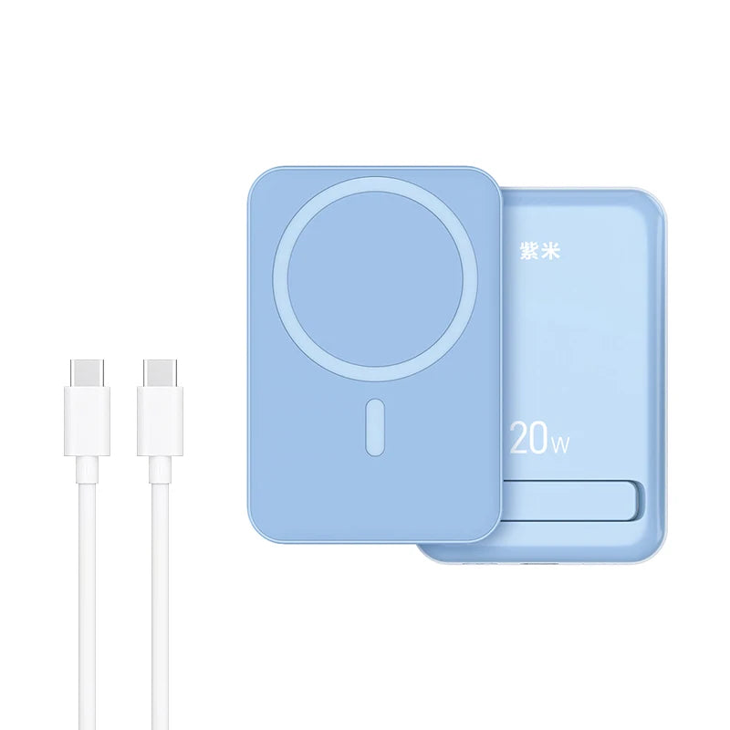 zime Magnetic Wireless Charging Power Bank 10000mAh External Battery Pack Portable Magsafe Powerbank For IPhone 15 14 13 12 Pro