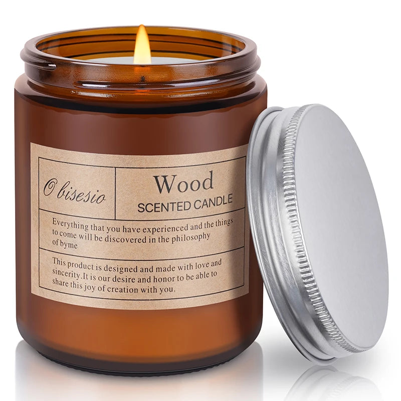 Lilin Aromaterapi Lilin Obisesio untuk Lilin Soya Wangi Rumah Kopi/Lemon/Kayu/Lilin Lavender untuk Rumah Wanita Lelaki