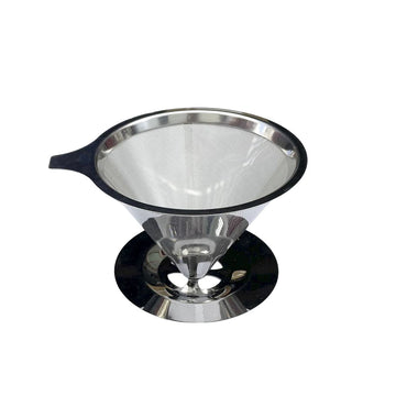 Cone Hand Brewed Coffee Filter Screen 304 Stainless Steel Double-layer Coffee Drip Filtration Rack No Filter Paper Kitchen Tools