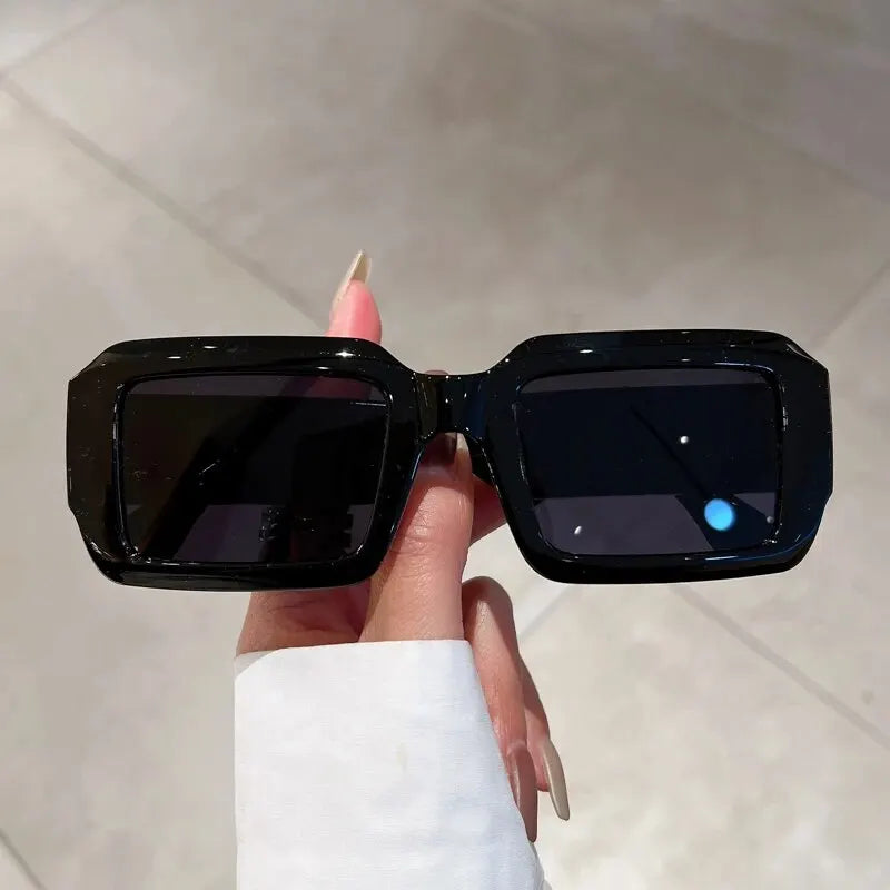 KAMMPT Small Rectangle Hip Pop Sunglasses for Women Fashion Vintage Men Retro Traveling Trend Brand Design Shades Eyewear