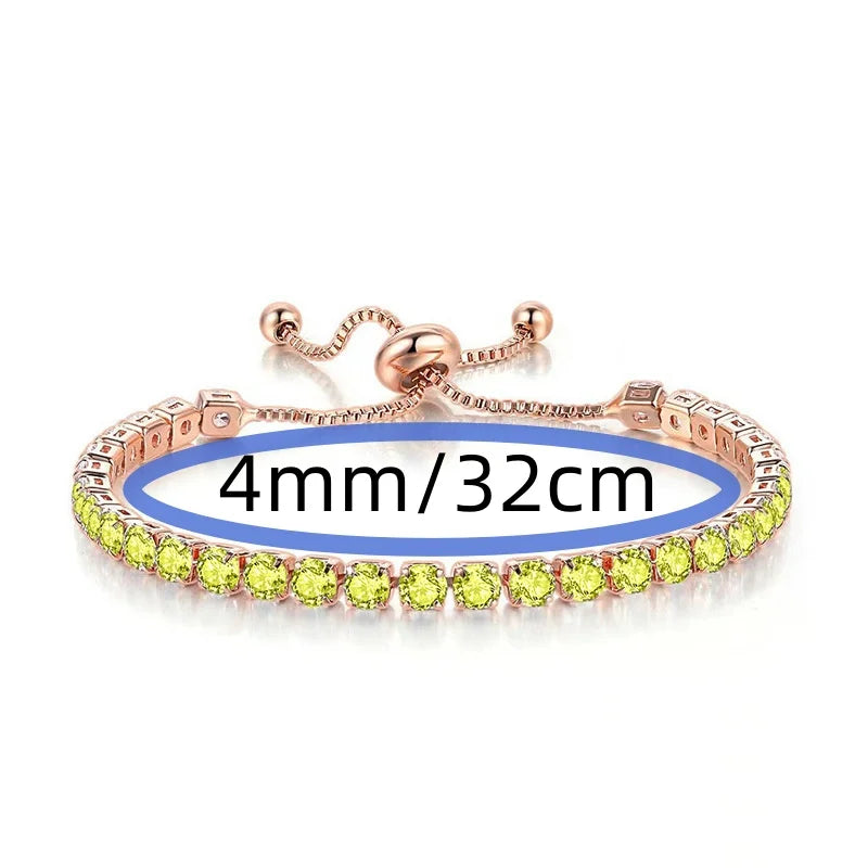 Wu's 2022 Fashion Shiny Crystal Push-pull Bracelet Light Luxury Micro-inlaid Zircon Bracelet Women's Simple Adjustable Jewelry