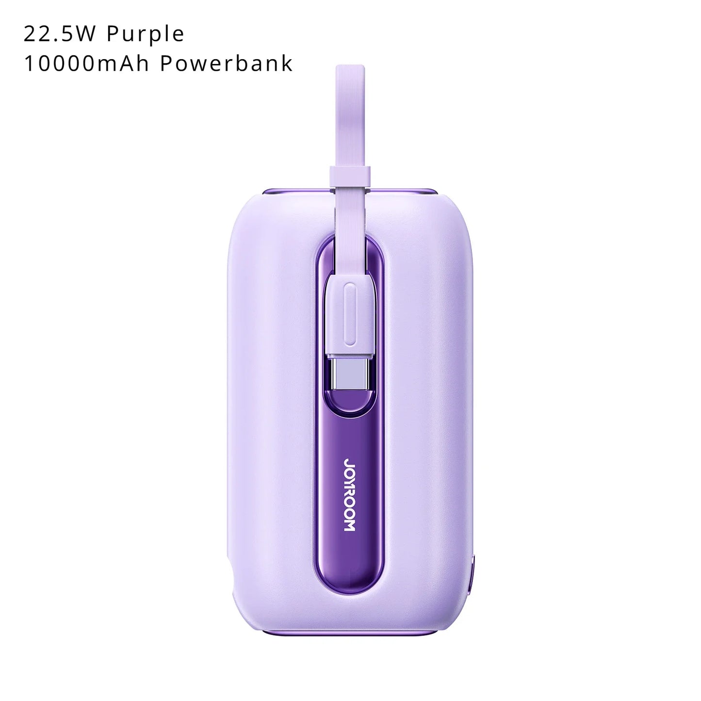Pengecas Pantas Mini 2 dalam 1 Bank Kuasa Kabel Terbina dalam dengan Sokongan Kabel Dwi Antara Muka Apple Jenis-c Bank Kuasa 10000mAh