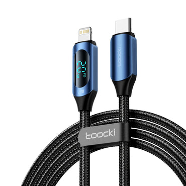 Kabel USB Jenis C Toocki Untuk iPhone 14 13 12 11 Pro Max XS Xr PD 20W Pengecas Cepat Pengecas Pencahayaan Kord Wayar Data Untuk Macbook iPad
