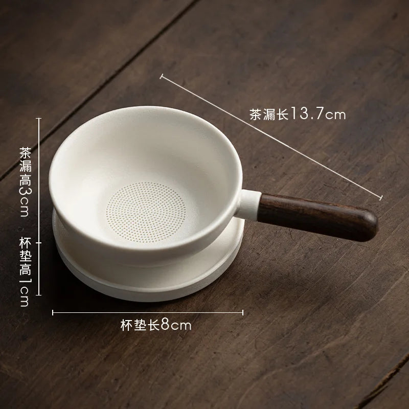 Seramik Penapis Teh Daun Penapis Kung Fu Set Teh Infuser Kreatif Buatan Tangan Kopi Penapis Teh Aksesori Dapur Alat Teh