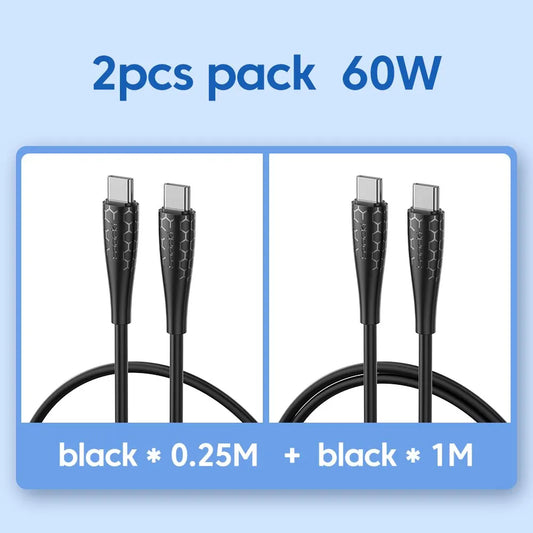 Toocki 2 Pack 100W USB C Cable Type C For Xiaomi Pro Realme Redmi Note 12 Pro Poco F3 X4 GT Fast Charging Cable Data Cord Wire