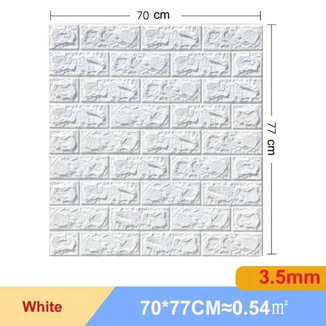 1/5/10Pcs 70*77cm Self-adhesive 3D Retro WallPaper Crash Sponge Imitation Brick Wall Sticker for Home DIY Wall Decor Backdrop