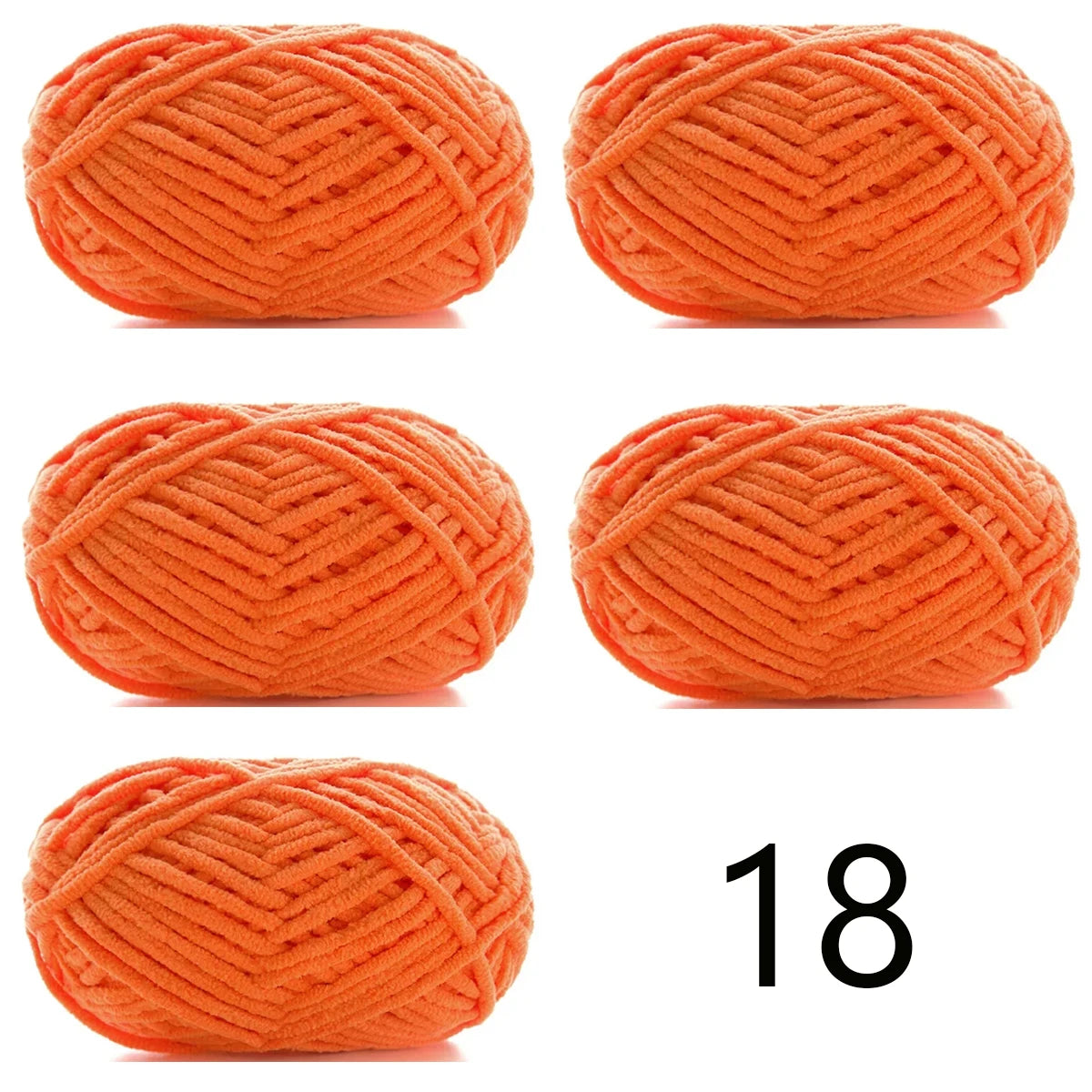 5pcsX50g Thick Velvet Yarn Handmade DIY Knitting Yarn Wholesale Wool Line Scarf Hat Soft Chenille Yarn Knit Wol