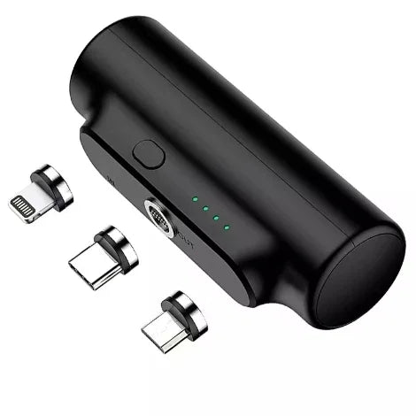 Hadiah Bank Kuasa Magnetik 5000mAh Pengecas Magnet Mini PowerBank Kecemasan Mudah Alih Bank Kuasa Telefon Mini Magnet Mudah Alih
