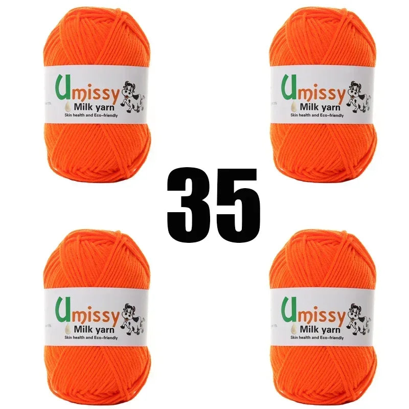 4pcs 50g Knit Yarn for Sale Hilo Yarn Crochet Threads Ball Estambre Para Tejer