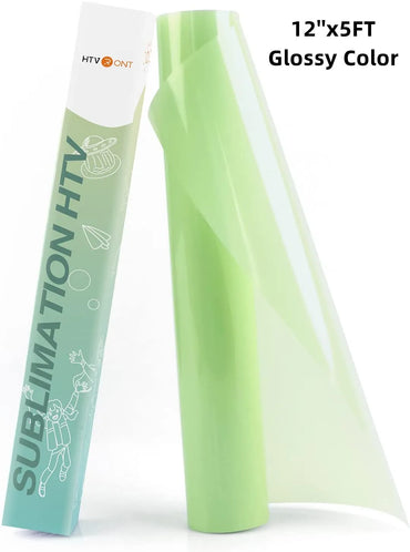 HTVRONT 12"X5FT Pemejalwapan Matte Vinyl HTV untuk Baju Berwarna Cerah Vinyl Pemindahan Haba Jelas untuk Fabrik Kapas Pemejalwapan