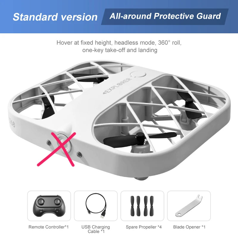 JJRC H107/H36 8K menembak mini drone quadcopter kanak-kanak mainan kawalan jauh helikopter pintar mengelak halangan