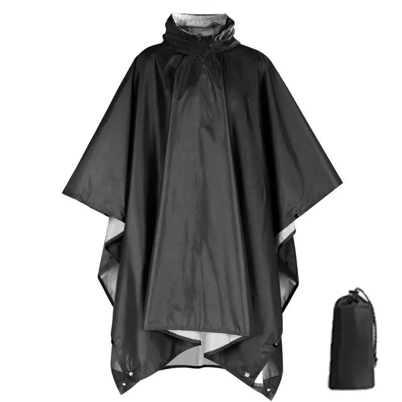 Baju hujan luar 3-dalam-1 Lengan bertudung ponco kalis air Perkhemahan mendaki Khemah baju hujan penutup hujan motosikal