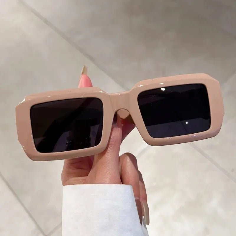 KAMMPT Small Rectangle Hip Pop Sunglasses for Women Fashion Vintage Men Retro Traveling Trend Brand Design Shades Eyewear