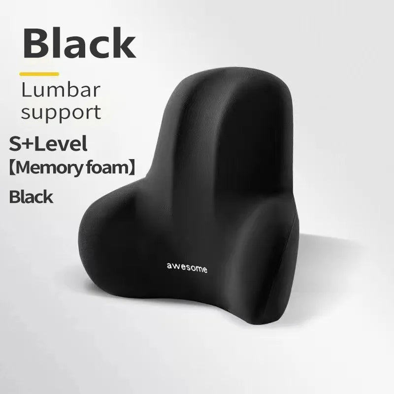 Memory Foam Lumbar Back Cushion for Car Office Gaming Chairs and Postpartum Waist Support Multi Functional Pain Relief Pads