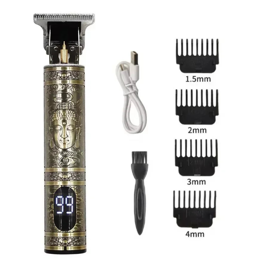 Vintage T9 Hair Trimmer for men Professional Hair Cutting Machine Cordless Beard Trimmer for Home Travel Cordless Hair Clipper
