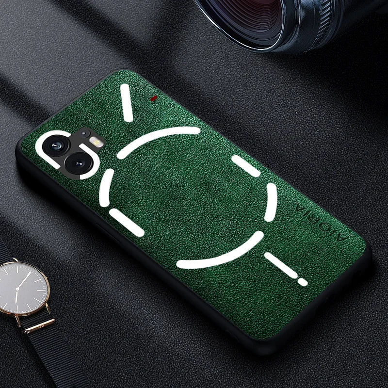 Premium Luxury leather Phone Case for Nothing Phone 2 1 Gaya Perniagaan Retro Funda penutup warna pepejal