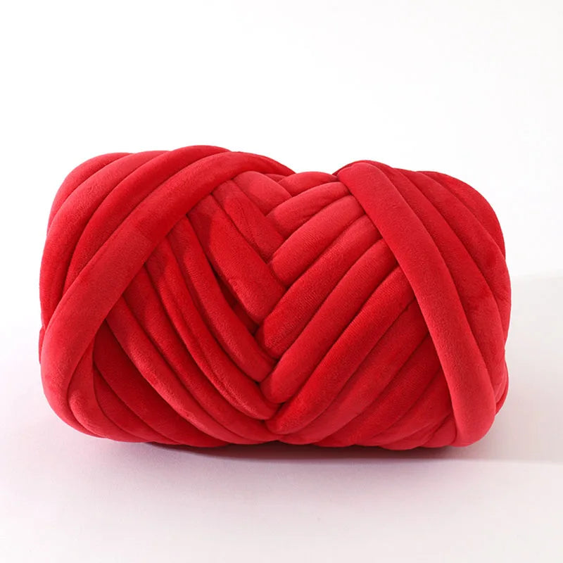 500g Super Velvet Chunky Yarn Thick Bulky Giant Thread White Bag for Hand Knitting DIY Arm Soft Big Blanket Carpet
