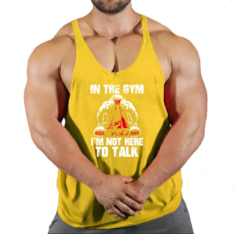 Musim Panas Baru Lelaki Kasual Otot Tank Top Seluar Dalam Kapas Tanpa Lengan Pejal Bernafas Leher Bulat Kecergasan Luaran Tank Top Vest