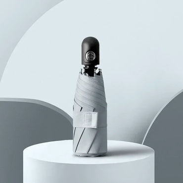 Payung poket automatik sepenuhnya comel mini hitam bersalut lima lipatan payung matahari payung poket mudah alih mini