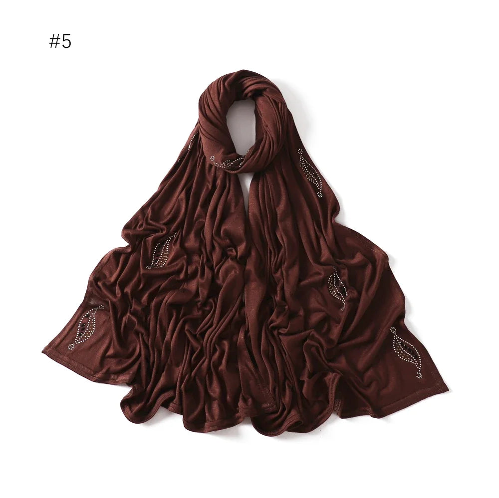 170*70CM Berlian buatan Jersi Premium Tudung untuk Wanita Tudung Tudung Biasa Wanita Muslimah Jersi Hijab Serban Pakaian Islam