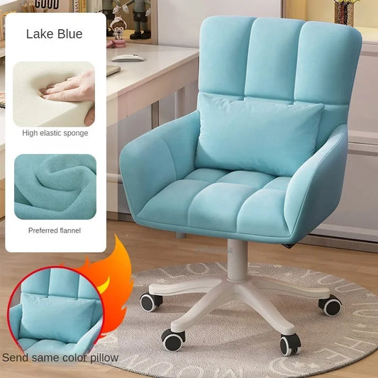 Modern Cloth Office Chairs Office Furniture Comfortable Ergonomic Chair Girls Bedroom Leisure Swivel Chair Study Computer Chair