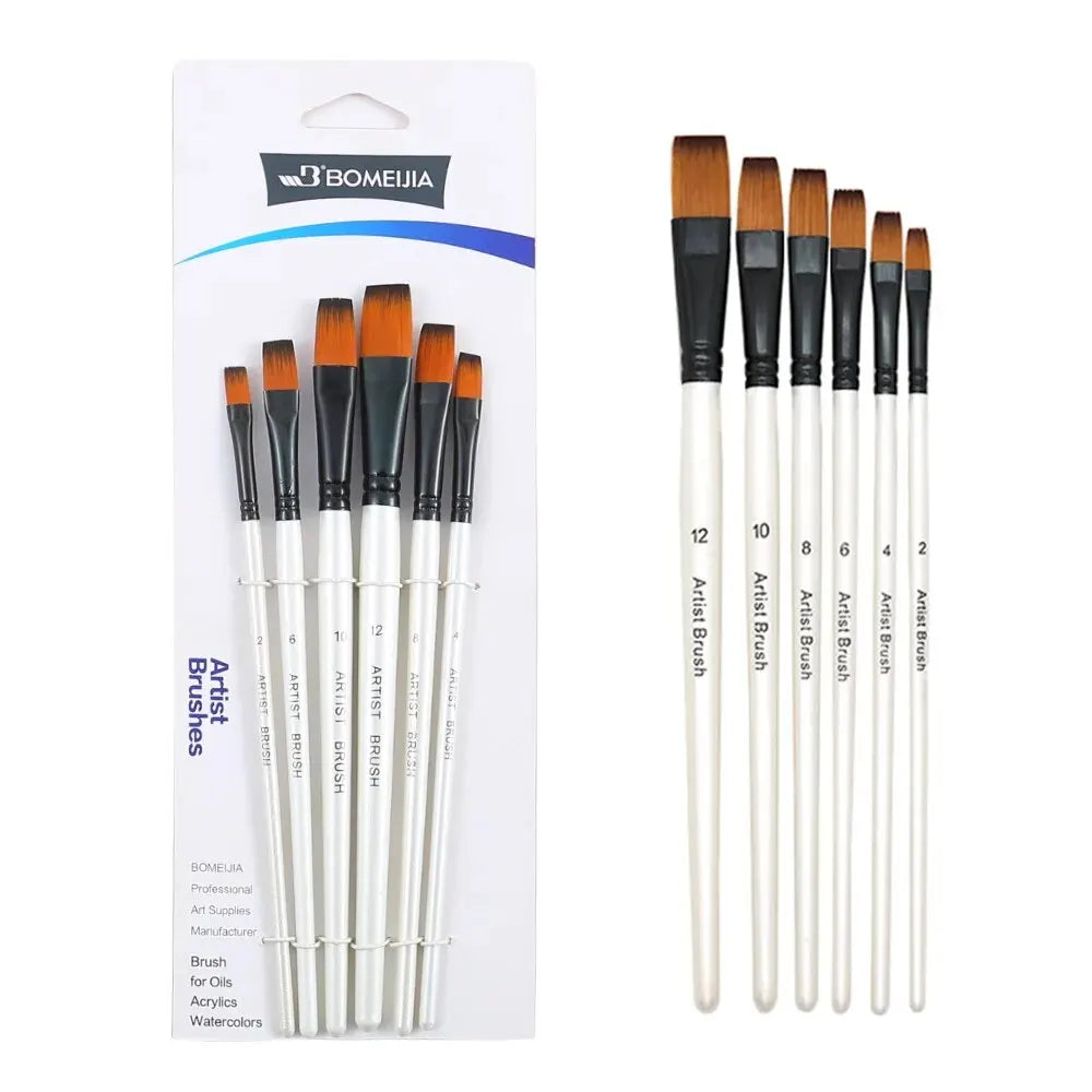 6pcs Artist Paint Brushes Set Artist Paintbrushes For Acrylic Oil Watercolor Acrylic Painting For Body Face Rock Canvas