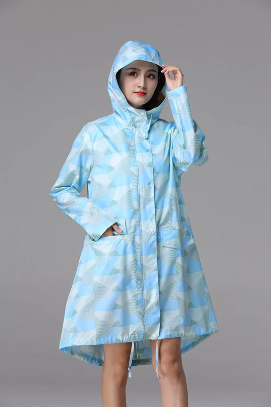 Rainstorm proof fashionable raincoat for adults waterproof raincoat for women portable outdoor raincoat