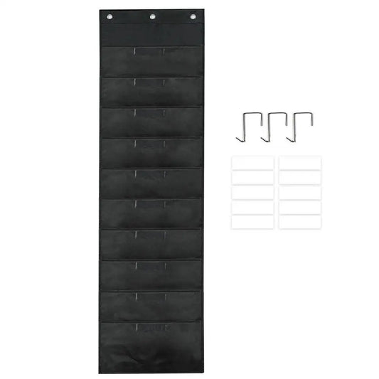 Wall Mounted File Organizer Storage Pocket Chart 10 Pockets Hanging Storage Holder For Classroom Office Organization With Labels