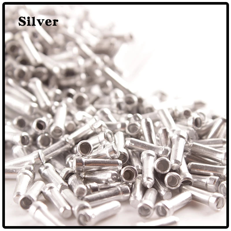 10 Pcs/Lot Aluminum Alloy MTB Bike Bicycle Brake Cable Tips Crimps Bicycles Derailleur Shift End Caps Core Inner Wire Ferrules