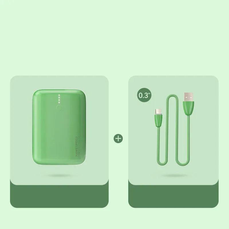 Bank Kuasa Mini Comel 10000mAh Bank Kuasa Kapasiti Besar PD20 Dua Arah Pengecasan Pantas Telefon Pengecas Bateri Luaran