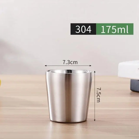 Coffee Cup Thermos 304 Stainless Steel Double -layer Cooler Straw Cup Portable Reusable Ins Ice American Coffee Mug Water Bottle