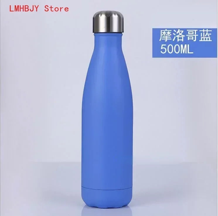 500ml Double-Wall Insulated Vacuum Flask Stainless Steel Thermos Cola Water Beer Outdoors Sport Water Bottle