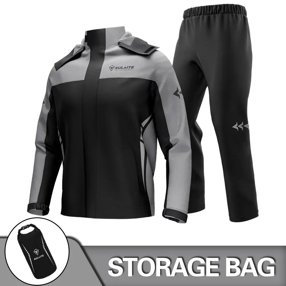 Motorcycle Raincoat Men Women Waterproof Rider Suit Moto Outdoor Rain Coat Jacket Pants Biker Cycling Fishing Climbing Set