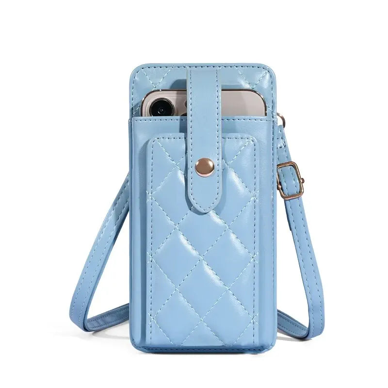 Fashion Single Shoulder Crossbody CellPhone Bag Mini Versatile Satchel Multi CardPosition Card Bag Keycase Female