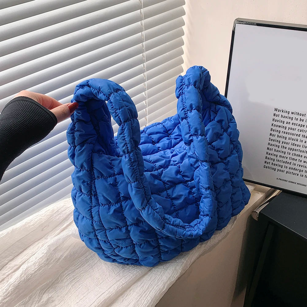 Quilted Padded Crossbody Bag for Women Pleated Bubbles Cloud Shoulder Bags Large Tote Bucket Designer Bag Ruched Handbags 2023