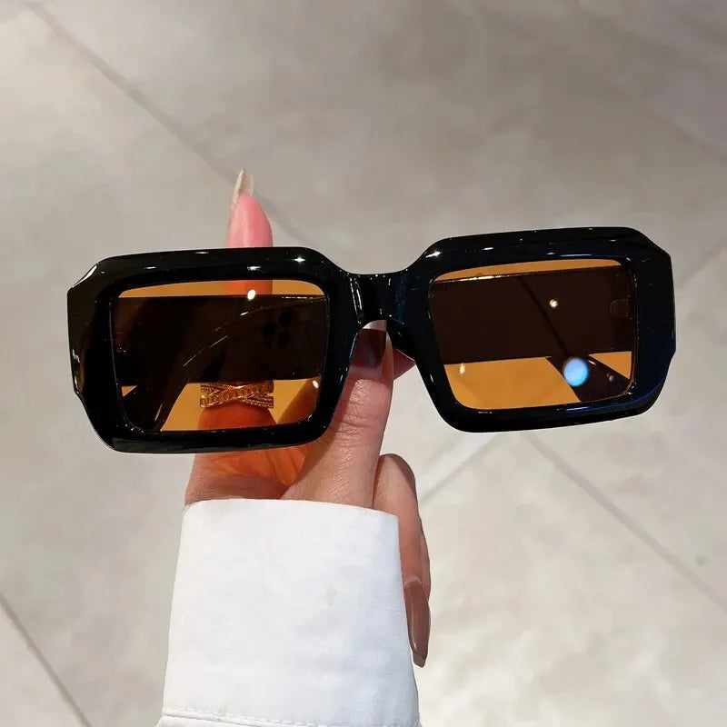 KAMMPT Small Rectangle Hip Pop Sunglasses for Women Fashion Vintage Men Retro Traveling Trend Brand Design Shades Eyewear