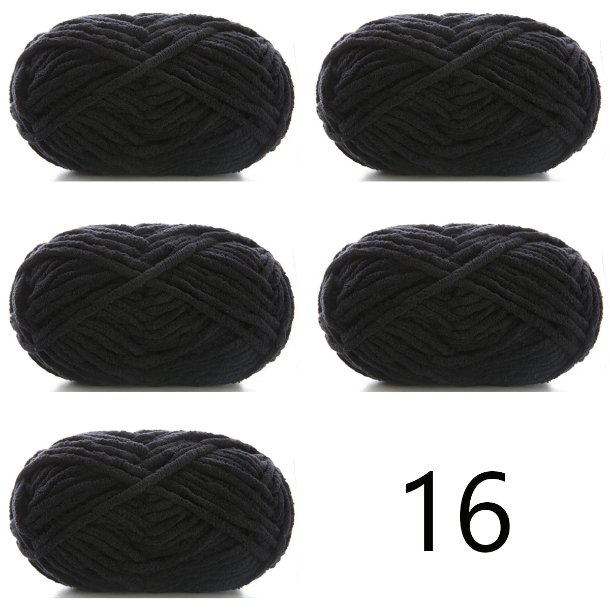 5pcsX50g Thick Velvet Yarn Handmade DIY Knitting Yarn Wholesale Wool Line Scarf Hat Soft Chenille Yarn Knit Wol