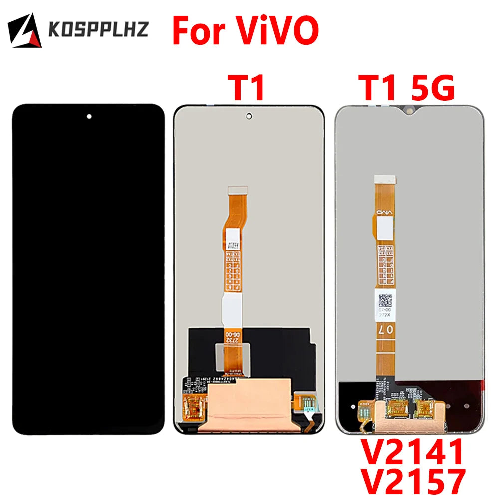 Untuk Vivo T1 5G Paparan LCD India + Penggantian Pemasangan Skrin Sentuh Untuk Skrin LCD Vivo V2141 V2157 + Alat