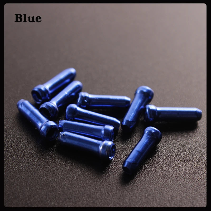 10 Pcs/Lot Aluminum Alloy MTB Bike Bicycle Brake Cable Tips Crimps Bicycles Derailleur Shift End Caps Core Inner Wire Ferrules