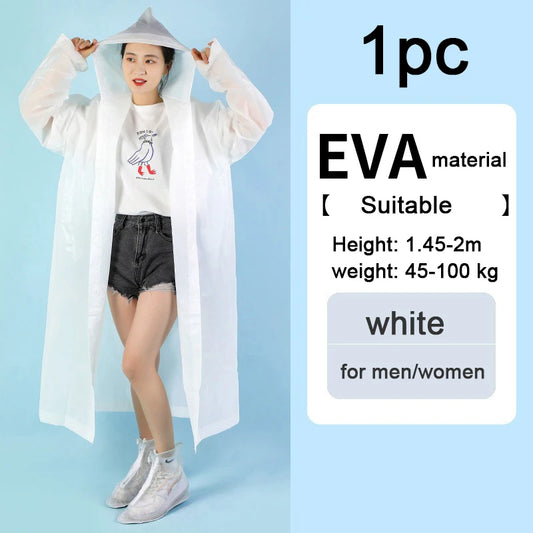 Raincoat Women Men Impermeable Thickened Waterproof Raincoat Tourism Outdoor Hiking Rain Poncho Raincoat Hooded Rain Coat