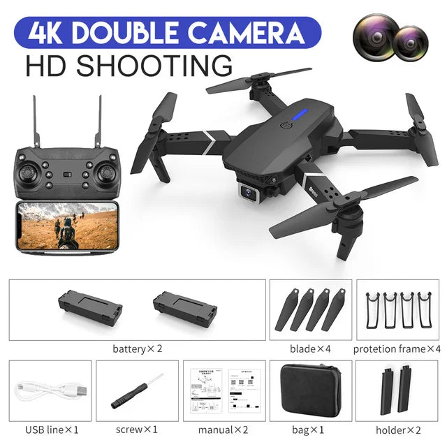 Dron M12 untuk Kanak-kanak Mini Dron dengan Kamera untuk Dewasa 4K HD Dron Simulator Barang Hebat WIFI FPV Hadiah Mainan Pemula Jejak Penerbangan