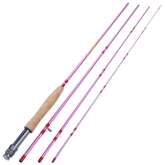Sougayilang 2.7M UltraLight Fly Fishing Joran 9 kaki untuk 5/6wt 4 Bahagian Pancing Lalat Air Tawar untuk Trout Salmon Fishing Tackle