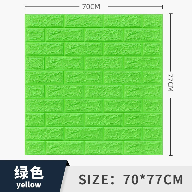 3/5MM 3D Wall Sticker Panel Foam Home Decoration DIY Wallpaper Living Room Bathroom Tv Background Self Adhesive Panels 70*77cm