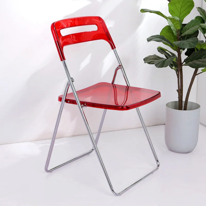 Folding Chairs Minimalist Home Leisure Backrest Chairs Dining Chairs Exhibition Chairs Plastic Training Chairs Dining Chair 2024
