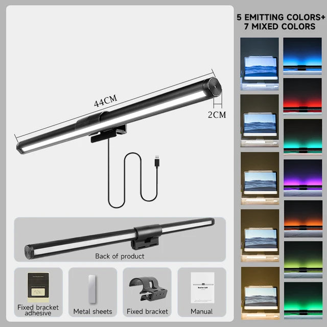 LED Computer Light Screen Light Stepless Dimming Reading Light Desk Lamp USB Lamp RGB Backlight Monitor Light Bar Office Light